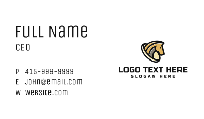 Golden Horse Equine Business Card Image Preview