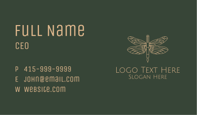 Dragonfly Fountain Pen Business Card Image Preview