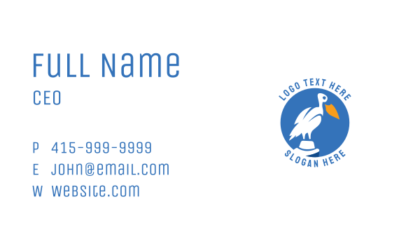 Pelican Circle  Business Card Design Image Preview
