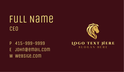 Gold Horse Stallion Business Card Image Preview