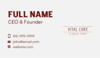 Simple Minimalist Wordmark Business Card Design