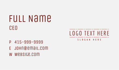 Simple Minimalist Wordmark Business Card Image Preview