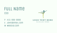 Green Ballet Dancer Business Card Image Preview