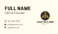 Gold Wheat Whisk Business Card Design