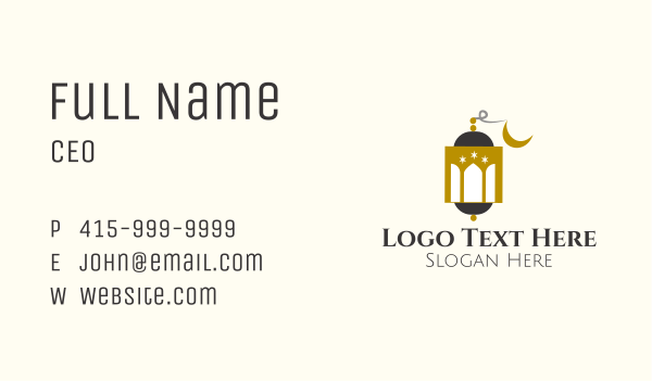 Mosque Dome Lantern Business Card Design Image Preview