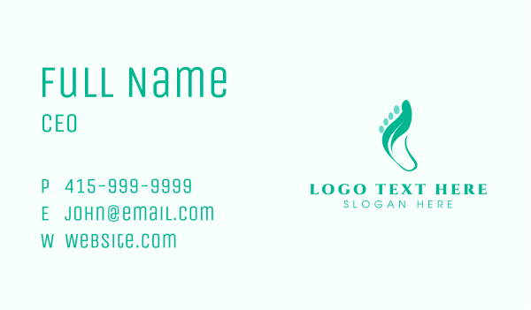 Natural Foot Spa Business Card Design Image Preview