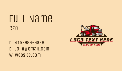 Tow Truck Pickup Business Card Image Preview