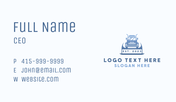 Truck Front Delivery Business Card Design Image Preview