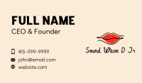 Red Lips Cosmetics  Business Card Image Preview