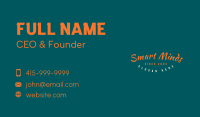 Script Brand Wordmark Business Card Design