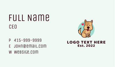 Cute Lovely Puppy Business Card Image Preview