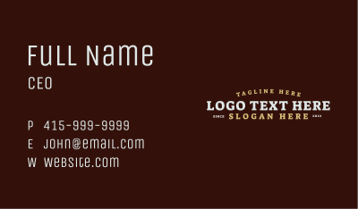 Vintage Generic Bar Business Card Image Preview