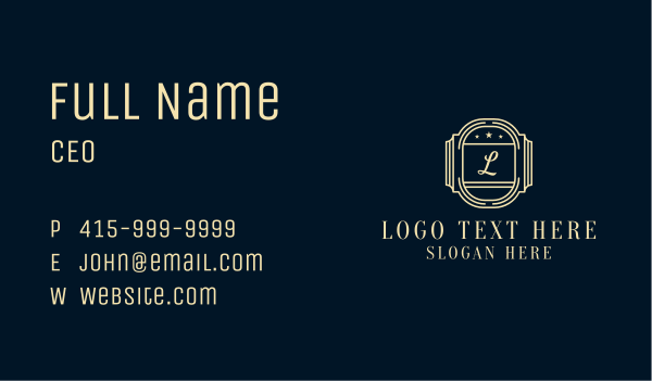 Luxury Boutique Lettermark Business Card Design Image Preview