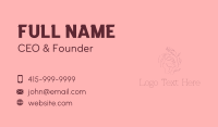 Minimalist Floral Woman Face Business Card Image Preview