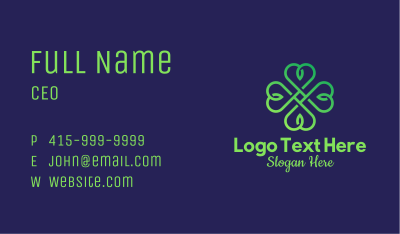Green Celtic Clover  Business Card Image Preview