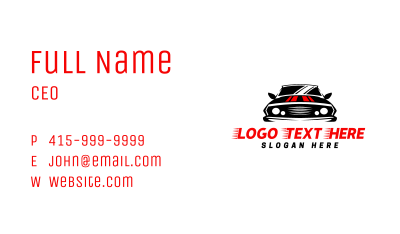Black Retro Vehicle Business Card Image Preview