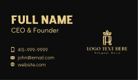 Elegant Gold Letter R Business Card Image Preview