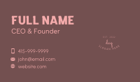 Pink Feminine Cursive Wordmark Business Card Image Preview