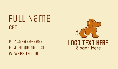 Brown Beagle Dog  Business Card Image Preview