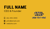 Street Art Number 2026 Business Card Preview