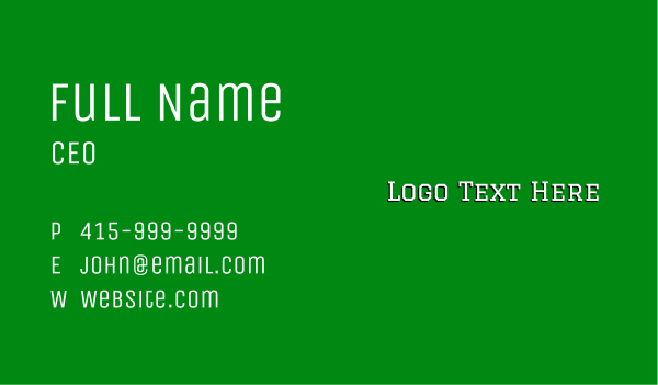 White University Wordmark Business Card Design Image Preview