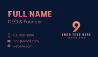 Event Celebration Number 9 Business Card Preview