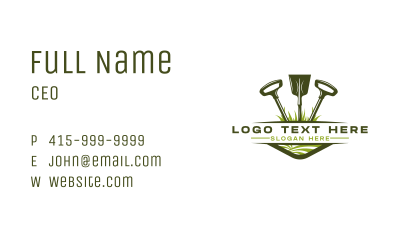 Landscaping Shovel Gardening Tool Business Card Image Preview