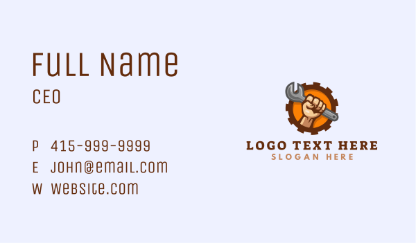 Handyman Wrench Mechanic Business Card Design Image Preview