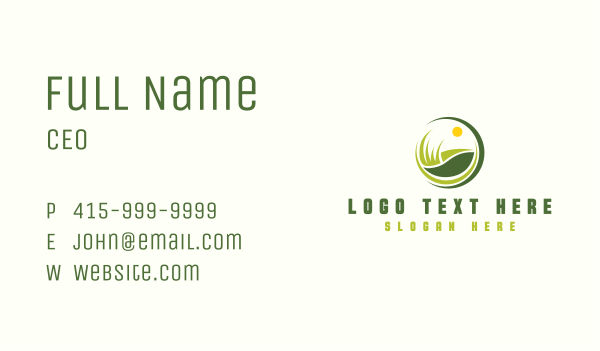 Landscaping Grass Lawn Business Card Design Image Preview