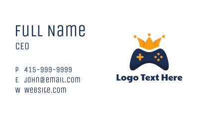 Blue Controller Crown Business Card Image Preview
