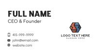 Geometric Hexagon Puzzle  Business Card Image Preview