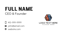 Geometric Hexagon Puzzle  Business Card Design