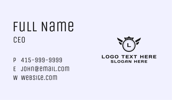 Shield Crown Ring Lettermark Business Card Design Image Preview