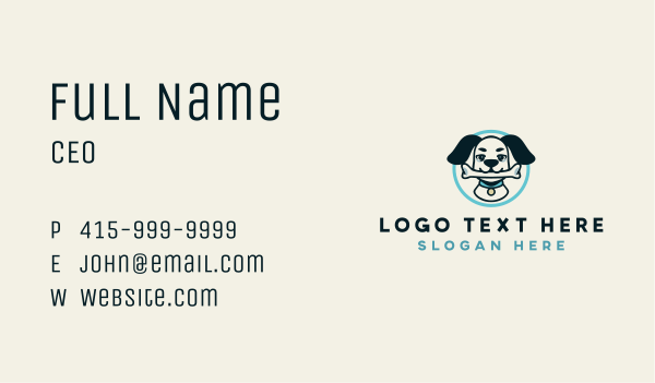 Puppy Dog Bone Business Card Design Image Preview