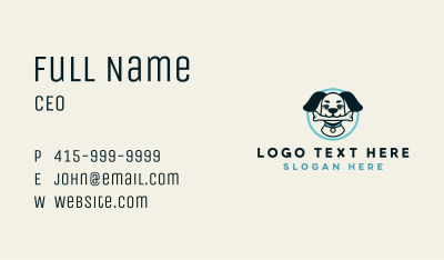 Puppy Dog Bone Business Card Image Preview