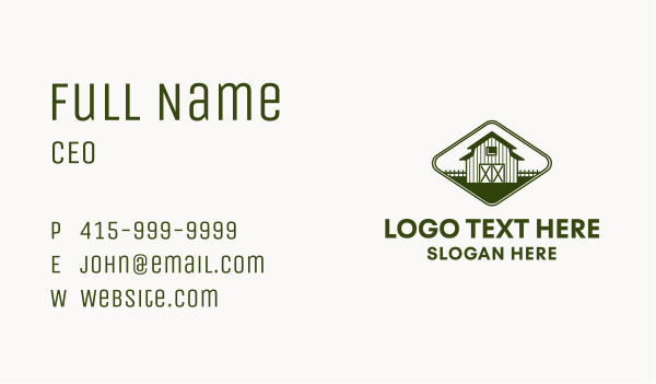 Rustic Old Barn Business Card Design Image Preview