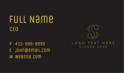 Yellow Modern Letter S Business Card Image Preview