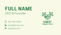 Green Organic Heart Business Card Image Preview