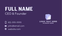 3D Purple Cube Business Card Image Preview