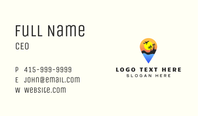 Location Pin Vacation Business Card Image Preview