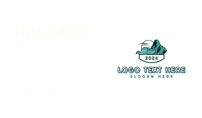 Seaside Mountain Travel Business Card Image Preview