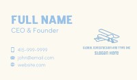 Blue Monoline Biplane Business Card Image Preview