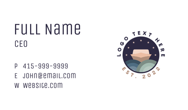 Yacht Cruising Badge Business Card Design Image Preview