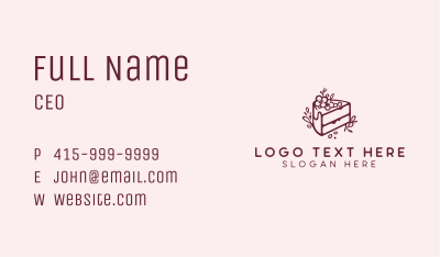 Sweet Wedding Cake  Business Card Image Preview