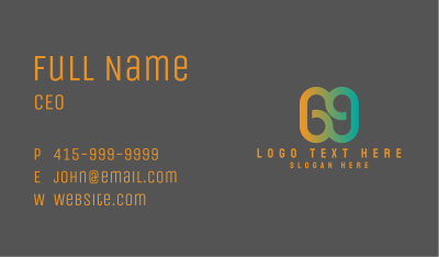 Number 69 Gradient Firm Business Card