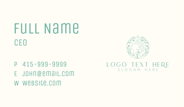 Nature Garden Goddess Business Card Design Image Preview