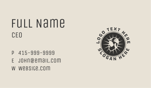 Hipster Worker Man Face Business Card Design Image Preview