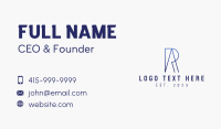 Blue Modern Lettermark Business Card Image Preview