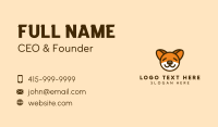 Cute Sleeping Dog Business Card Image Preview