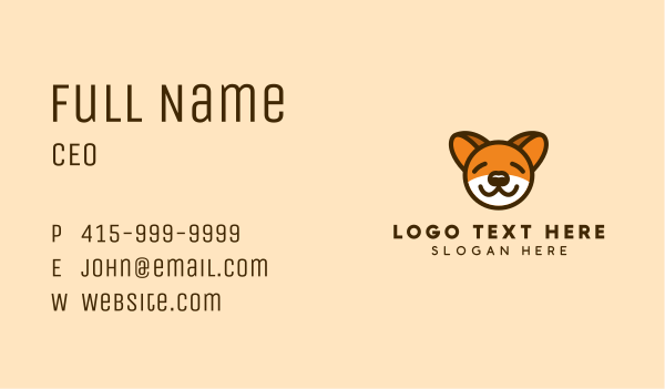 Cute Sleeping Dog Business Card Design Image Preview